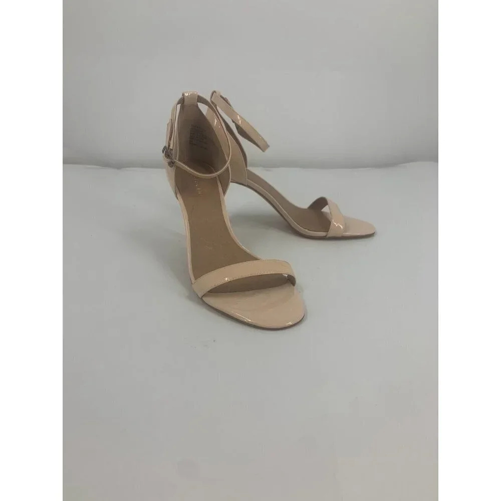 Halogen Women's Strappy Patent‎ Leater Ankle Buckle Heels Size 8.5M
